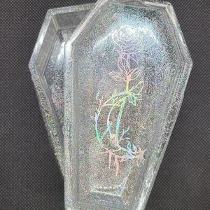 Handmade resin coffin trinket box